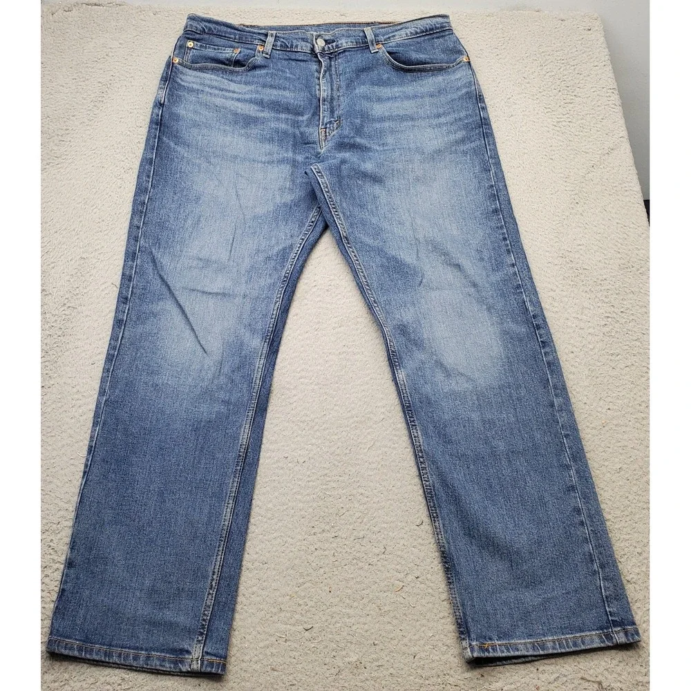 Levi's 505 Baggy Jeans Men's 38x32 Blue Denim 5-Pockets‎ Straight Leg High Rise